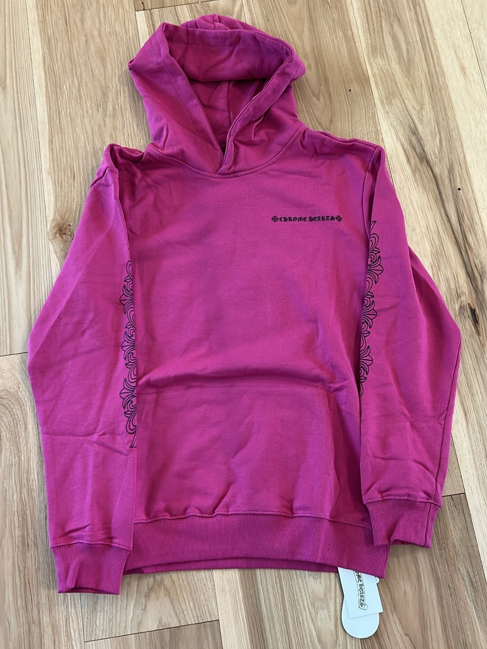 Pink chrome heart Matty boy hoodie